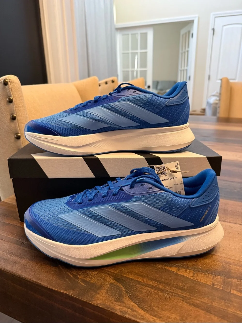 adidas Duramo SL2 M Men's Low Top Lace-Up Mesh Running Sneaker Blue/White